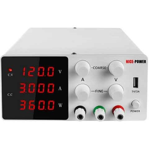 منبع تغذیه دیجیتال نایس پاور مدل SPS-W1203 ظرفیت ۳ آمپر رعد الکتریک