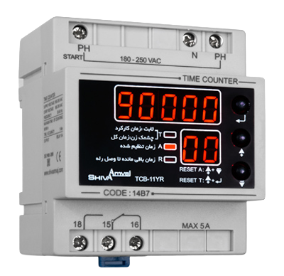 ساعت کار با رله خروجی قابل تنظیم مدل TCB-11YR کد 14B7 برند شیوا امواج / رعد الکتریک